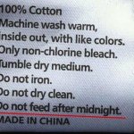 Garment Warnings