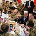 Joe Biden with US troops