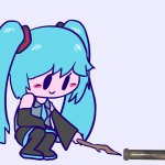 Miku explodes GIF Template