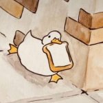 Duck Stealing Bread