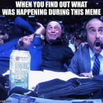 It was because of a crazy kick in UFC btw | WHEN YOU FIND OUT WHAT WAS HAPPENING DURING THIS MEME | image tagged in ufc flip out | made w/ Imgflip meme maker