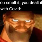 Imag Titl | "If you smelt it, you dealt it"; Kid with Covid: | image tagged in pie charts,smile,memes,funny,funny memes,memes poop jurassic park | made w/ Imgflip meme maker