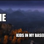 lorax leaving | ME; KIDS IN MY BASEMENT | image tagged in gifs,lorax | made w/ Imgflip video-to-gif maker