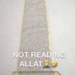 Not Reading Allat meme