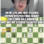 Surviving a lost chess game