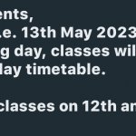 Saturday off cancel