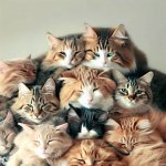 Pile of cats meme
