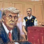 Trump in court template