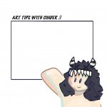 Art tips with cinder template
