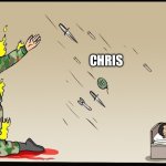 Oof | CHRIS; MRBEAST | image tagged in silent protector flipped,mrbeast | made w/ Imgflip meme maker
