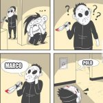 jason | POLO; MARCO | image tagged in jason | made w/ Imgflip meme maker