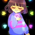 frisk with rainbow souls template