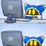 Magolor looking at computer template