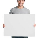 Guy With Blank Sign Transparent Background