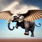 Republican elephant in a permanent fantasy world of unreality