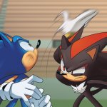 Shadow slaps Sonic, but it's an announcement temp