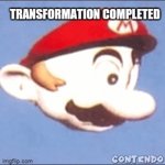 Mario gun | TRANSFORMATION COMPLETED | image tagged in gifs,mario | made w/ Imgflip video-to-gif maker