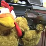 chicken with a gun