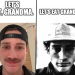 One comma, and someone's dead | LET'S EAT, GRANDMA. LET'S EAT GRANDMA | image tagged in uncanny griffmass | made w/ Imgflip meme maker