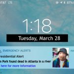 Idk what the hell i did | Tuesday, March 28; John Pork found dead in Atlanta in a river; Tap here for more information | image tagged in bruh | made w/ Imgflip meme maker