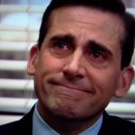 Michael Scott sad smile