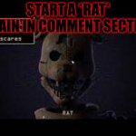 Rat | START A *RAT* CHAIN IN COMMENT SECTION | image tagged in rat | made w/ Imgflip meme maker