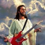imagine that | FLOOD THE EARTH? NAH, SHRED IT. | image tagged in jesus guitar | made w/ Imgflip meme maker