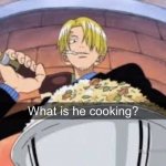 What is he cooking? meme