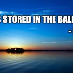 Inspirational Quote | PEE IS STORED IN THE BALLS; - LUCA | image tagged in inspirational quote | made w/ Imgflip meme maker