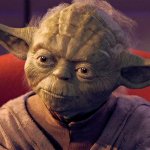 Yoda Sitting in Council Close Up meme