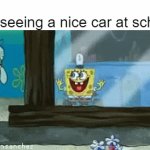 I just keep staring | Me seeing a nice car at school | image tagged in gifs,nice car | made w/ Imgflip video-to-gif maker