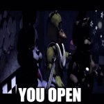 Especially in 5th grade | YOU OPEN GUM IN CLASS | image tagged in gifs,fnaf | made w/ Imgflip video-to-gif maker