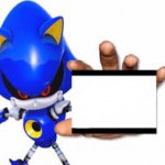 metal sonic giving you a blank thing