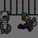 Luigi getting chased by a furry GIF Template