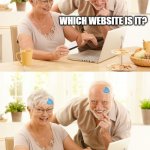 Hide The Pain Harold and Wife | OH LOOK HAROLD THAT'S OUR SON ! WHICH WEBSITE IS IT? WANTEDCRIMINALS.COM | image tagged in hide the pain harold and wife | made w/ Imgflip meme maker