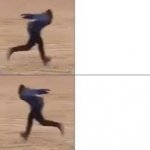 Naruto run back and forth template