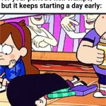 I hate my period | When you want to prepare for your period's hell cramps, but it keeps starting a day early: | image tagged in i welcome you death,gravity falls,original meme,fml,disney,relatable | made w/ Imgflip meme maker