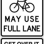 Bicycles may use full lane meme