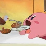 Kirby eating