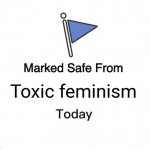 Marked Safe From | Toxic feminism | image tagged in memes,marked safe from | made w/ Imgflip meme maker