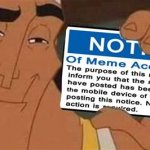 Notice of meme acquisition template