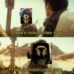 My reaction to Ghostrunner II | There’s motorcycles now? There’s motorcycles now. | image tagged in they fly now | made w/ Imgflip meme maker