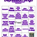 Depressed and introvert bingo template