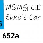 MSMG City car plate