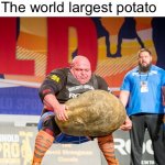 World's Largest Potato | Behold:
The world largest potato | image tagged in world's largest potato | made w/ Imgflip meme maker