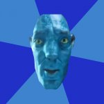 Avatar 2 guy blue background meme