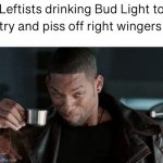Liberal drinking Bud light