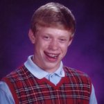 Ok um ya I'm not going to order yearbooks no more | WHEN YOU SEE SOMEBODY'S NAME IS P. ENNIS | image tagged in memes,bad luck brian | made w/ Imgflip meme maker