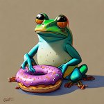 Frog with Donut