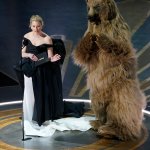 Elizabeth Banks and Bear